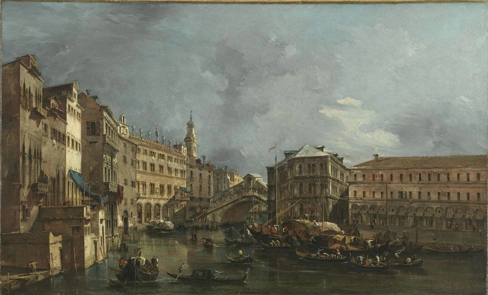 Veduta di Rialto e Palazzo dei Camerlenghi - Bavarian State Painting Collections